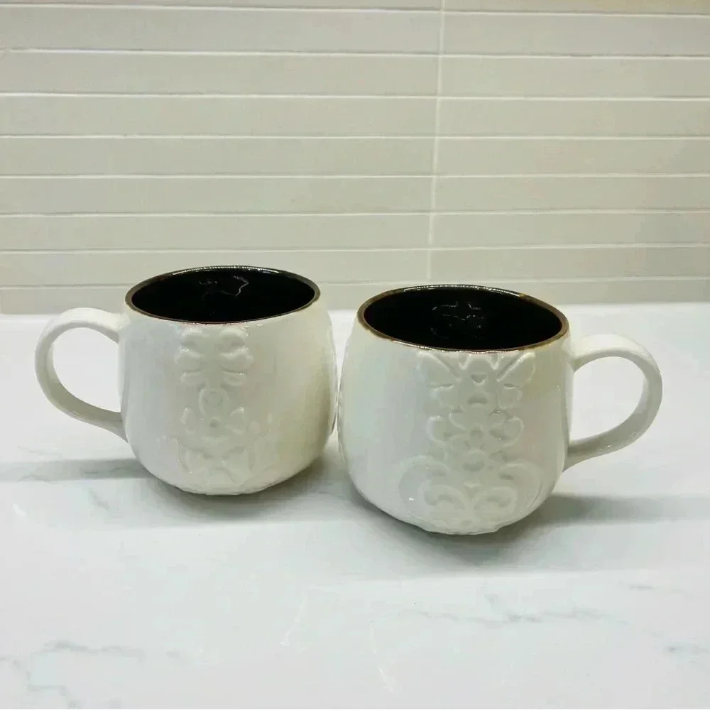 Starbucks Casi Cielo White Floral‎ Coffee Mug Set
